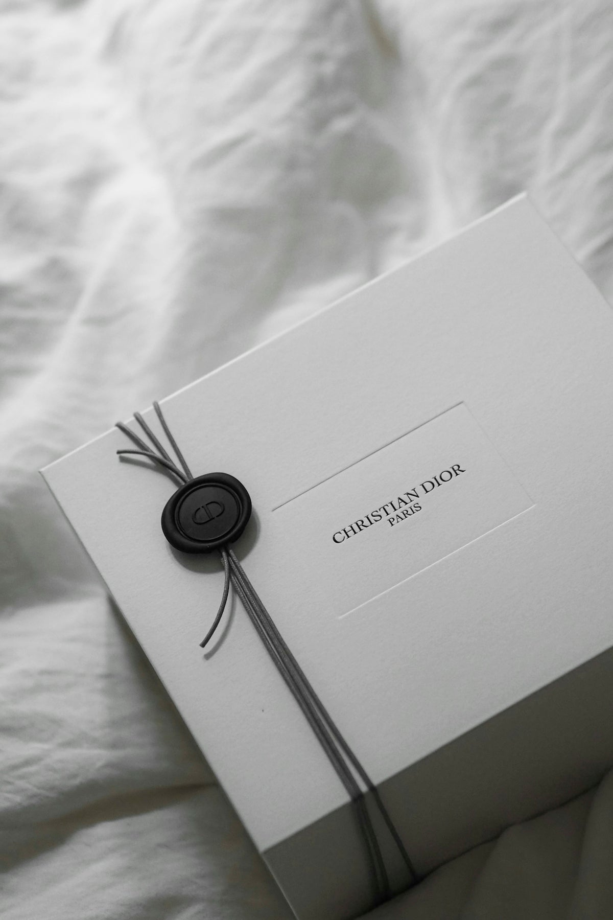 Christian dior gift box with wax seal