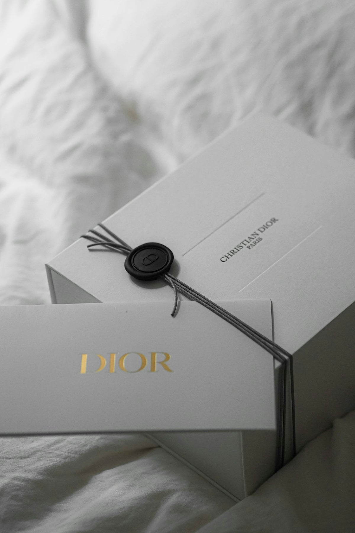 Christian dior gift box with wax seal