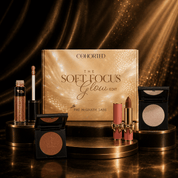 Cohorted Beauty, Pat McGrath Soft Focus Glow Beauty Box featuring highlighter, bronzer, lipstick and liquid eyeshadow worth £144.