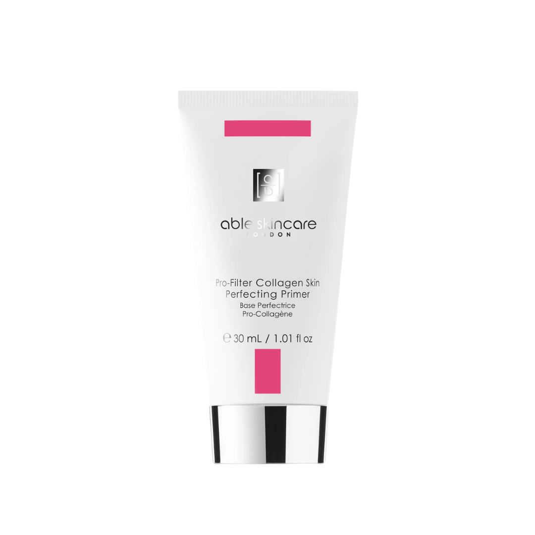 Cohorted, Subscription, Beauty Box, Able Skincare Skin Detox Beauty Box featuring luxury skincare products including moisturiser, hyaluronic serum, retinol serum, eye serum, primer and exfoliator. Pro-filter Collagen Skin Perfecting Primer